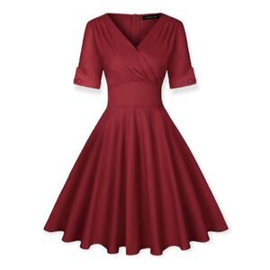 NWT MINTLIMIT Women's 1950s Vintage Wrap Retro Cocktail Swing Dress
